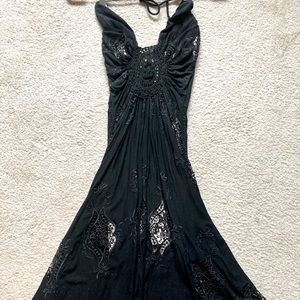 Sky high / low halter dress